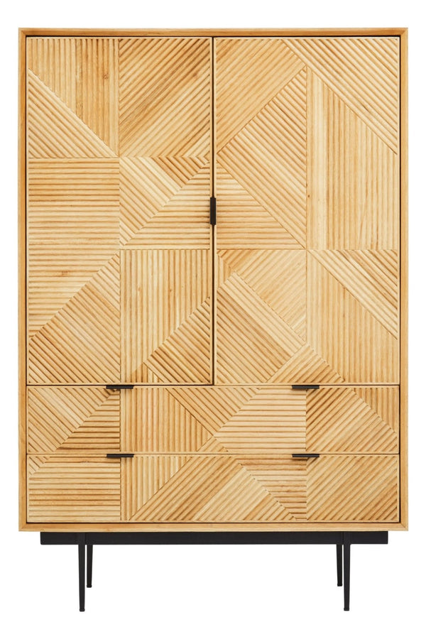 Jakara Natural Finish Cabinet with Drawers - XShowhome Limited - Xshowhome
