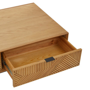 Jakara Natural Finish Coffee Table with Drawers - Canwell Interiors Limited - Xshowhome