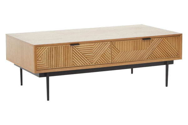 Jakara Natural Finish Coffee Table with Drawers - Canwell Interiors Limited - Xshowhome