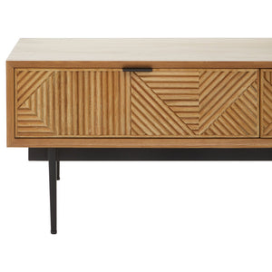 Jakara Natural Finish Coffee Table with Drawers - Canwell Interiors Limited - Xshowhome