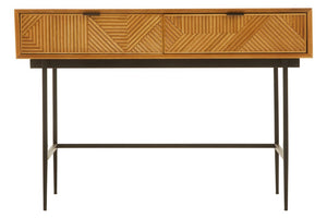 Jakara Natural Finish Console Table with 2 Drawers - Canwell Interiors Limited - Xshowhome