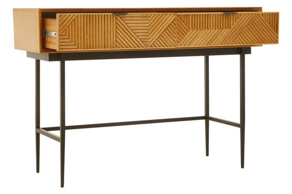 Jakara Natural Finish Console Table with 2 Drawers - XShowhome Limited - Xshowhome