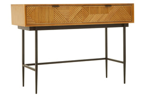 Jakara Natural Finish Console Table with 2 Drawers - XShowhome Limited - Xshowhome