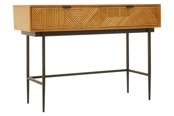 Jakara Natural Finish Console Table with 2 Drawers - XShowhome Limited - Xshowhome