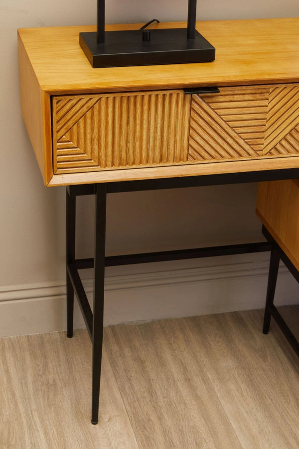 Jakara Natural Finish Console Table with 2 Drawers - XShowhome Limited - Xshowhome