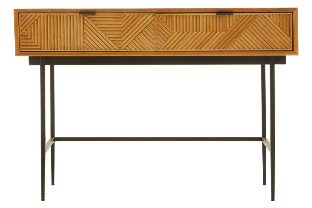 Jakara Natural Finish Console Table with 2 Drawers - XShowhome Limited - Xshowhome