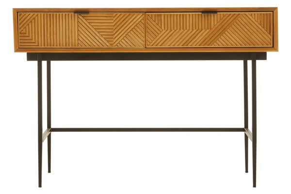 Jakara Natural Finish Console Table with 2 Drawers - XShowhome Limited - Xshowhome