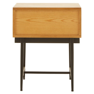 Jakara Natural Finish Side Table with 1 Drawer - Canwell Interiors Limited - Xshowhome