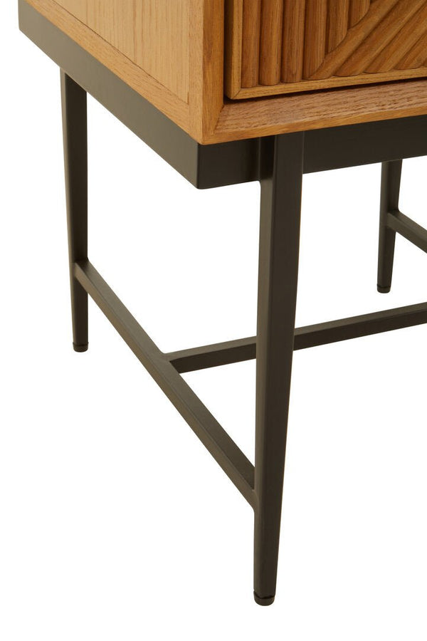 Jakara Natural Finish Side Table with 1 Drawer - Canwell Interiors Limited - Xshowhome
