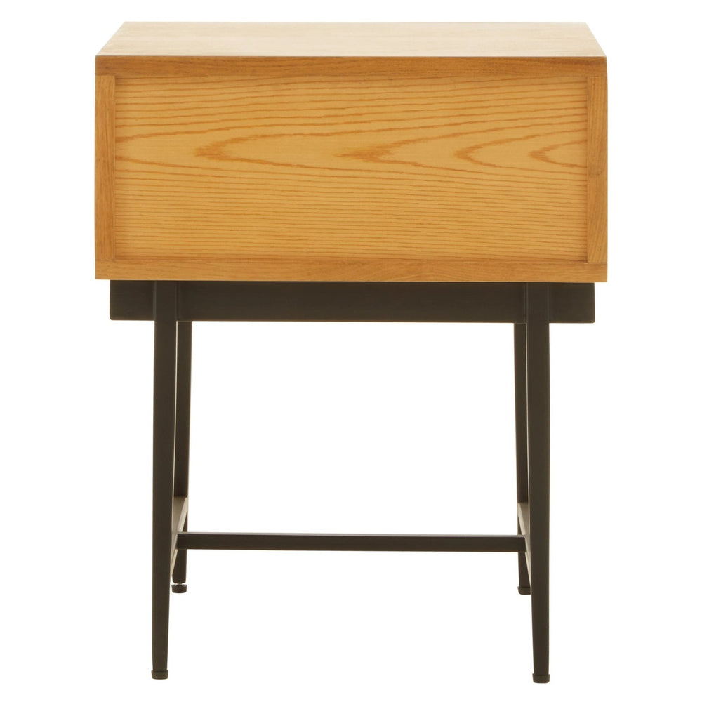 Jakara Natural Finish Side Table with 1 Drawer - XShowhome Limited - Xshowhome