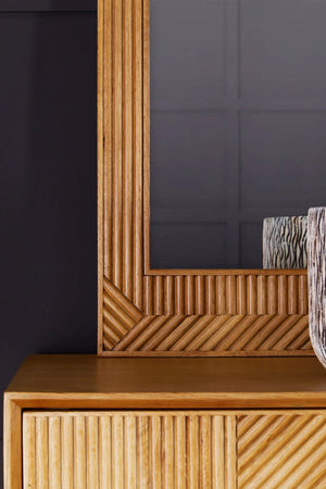 Jakara Natural Finish Wall Mirror - XShowhome Limited - Xshowhome
