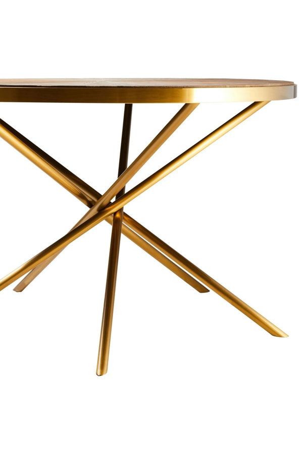 Jana Round Fir Wood Dining Table with Splayed Legs - XShowhome Limited - Xshowhome