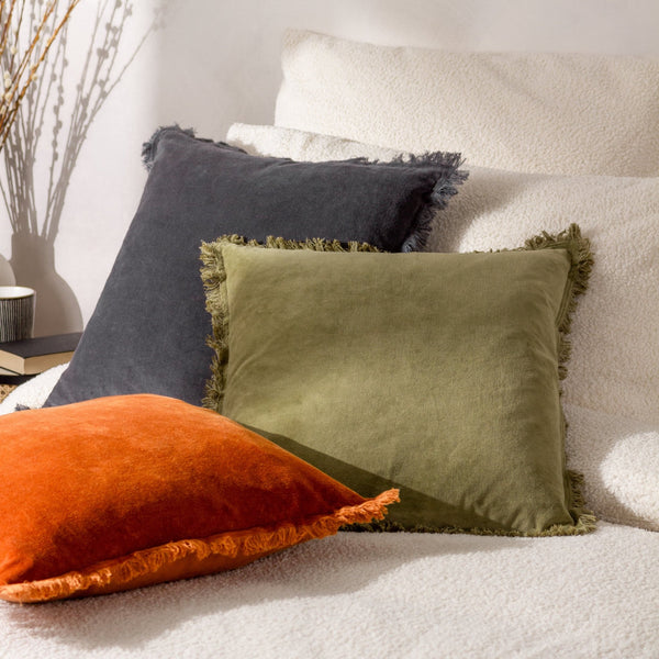 Jaye 45x45 Feather Filled Cushion Slate - Canwell Interiors Limited - Riva