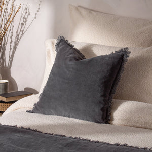 Jaye 45x45 Feather Filled Cushion Slate - Canwell Interiors Limited - Riva