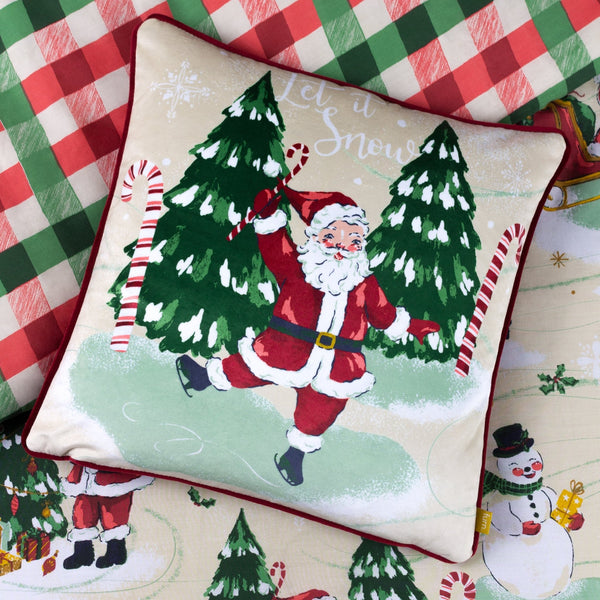 Jolly Santa Let It Snow 43x43 Feather Filled Cushion Multi - XShowhome Limited - Riva