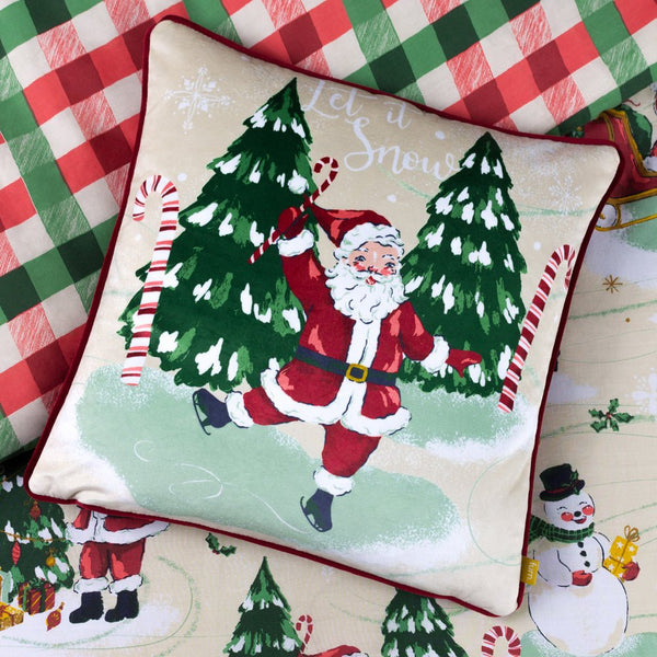 Jolly Santa Let It Snow 43x43 Feather Filled Cushion Multi - XShowhome Limited - Riva
