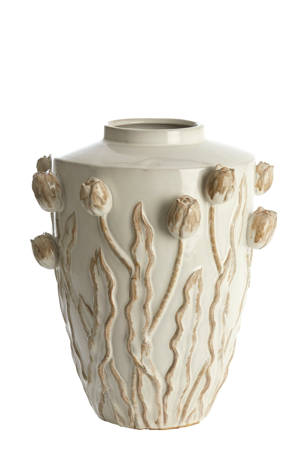 JUANA Decorative Vase — Ceramics Cream - Large - Canwell Interiors Limited - Light & Living