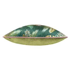 Jungle Leop Piped 43x43 C/c Green - Canwell Interiors Limited - Riva