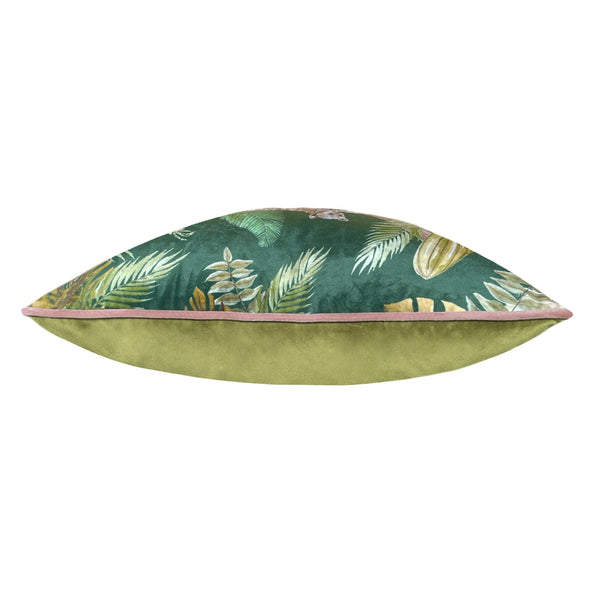 Jungle Leop Piped 43x43 C/c Green - Canwell Interiors Limited - Riva