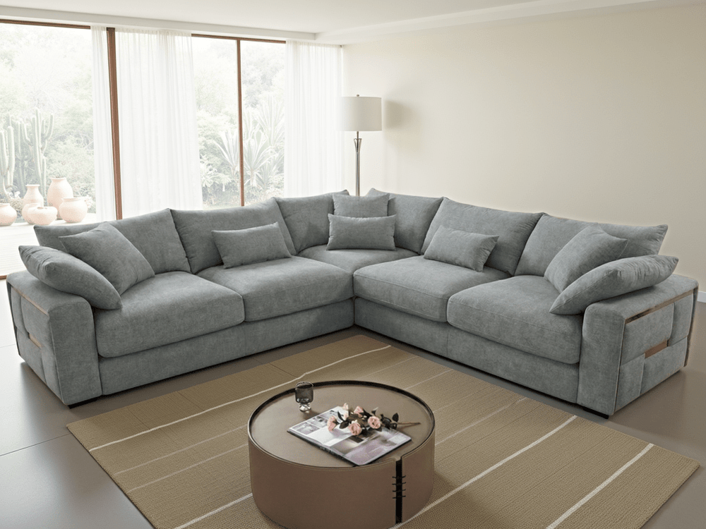 Jupiter Sofa Grey Large Corner - XShowhome Limited - Xshowhome