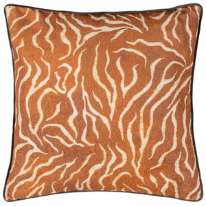 Jurong Tiger Chenille 50x50 Feather Filled Cushion Rust - XShowhome Limited - Riva