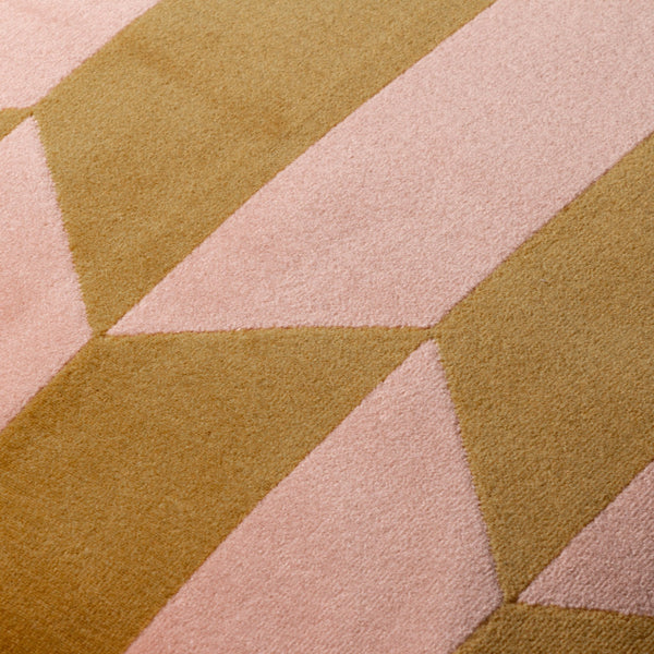 Kalho 45x45 Feather Filled Cushion Pink/ochre - Canwell Interiors Limited - Riva