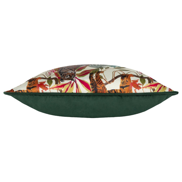 Kali Jungle Tigers 43x43 Feather Filled Cushion Ivory - Canwell Interiors Limited - Riva