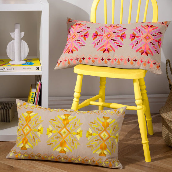 Kalina 35x60 Feather Filled Cushion Yellow - XShowhome Limited - Riva