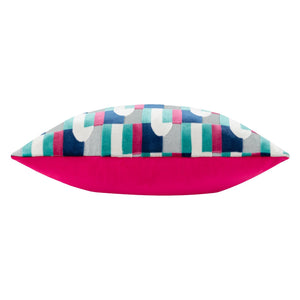 Keela 35x50 Feather Filled Cushion Magenta & Blue - Canwell Interiors Limited - Riva