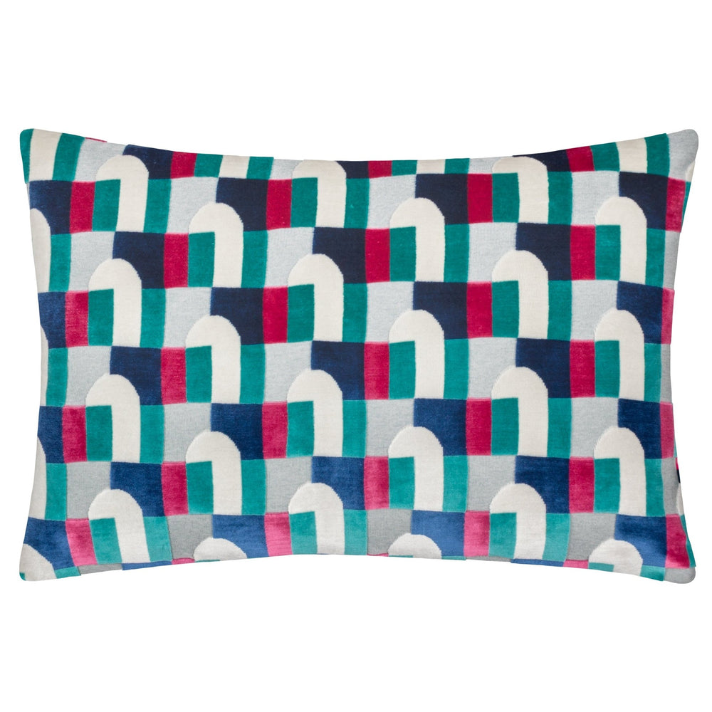 Keela 35x50 Feather Filled Cushion Magenta & Blue - Canwell Interiors Limited - Riva
