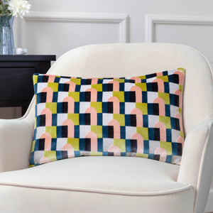 Keela 35x50 Feather Filled Cushion Pink/avo Green - Canwell Interiors Limited - Riva