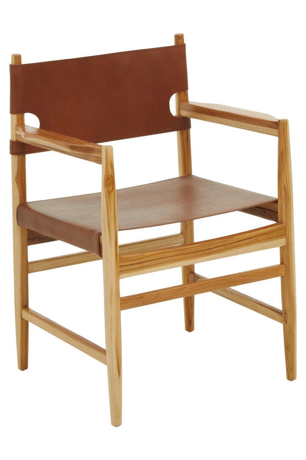 Kendari Antique Brown Leather Chair - Canwell Interiors Limited - Xshowhome