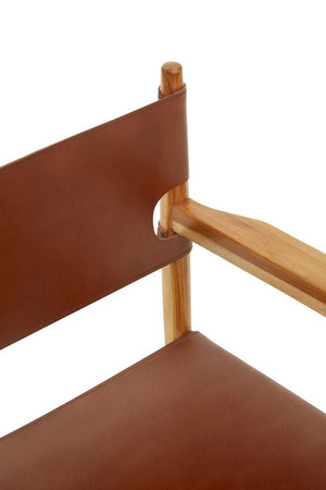 Kendari Antique Brown Leather Chair - Canwell Interiors Limited - Xshowhome