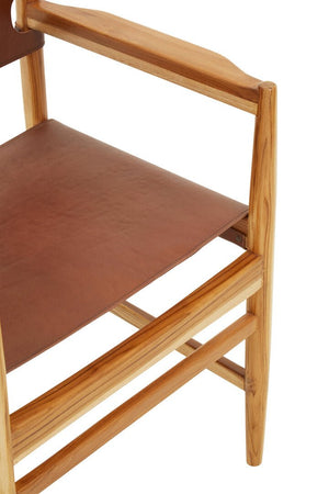 Kendari Antique Brown Leather Chair - Canwell Interiors Limited - Xshowhome