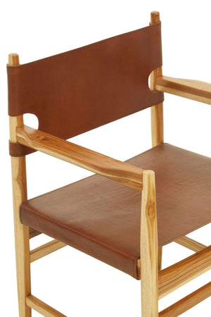Kendari Antique Brown Leather Chair - XShowhome Limited - Xshowhome