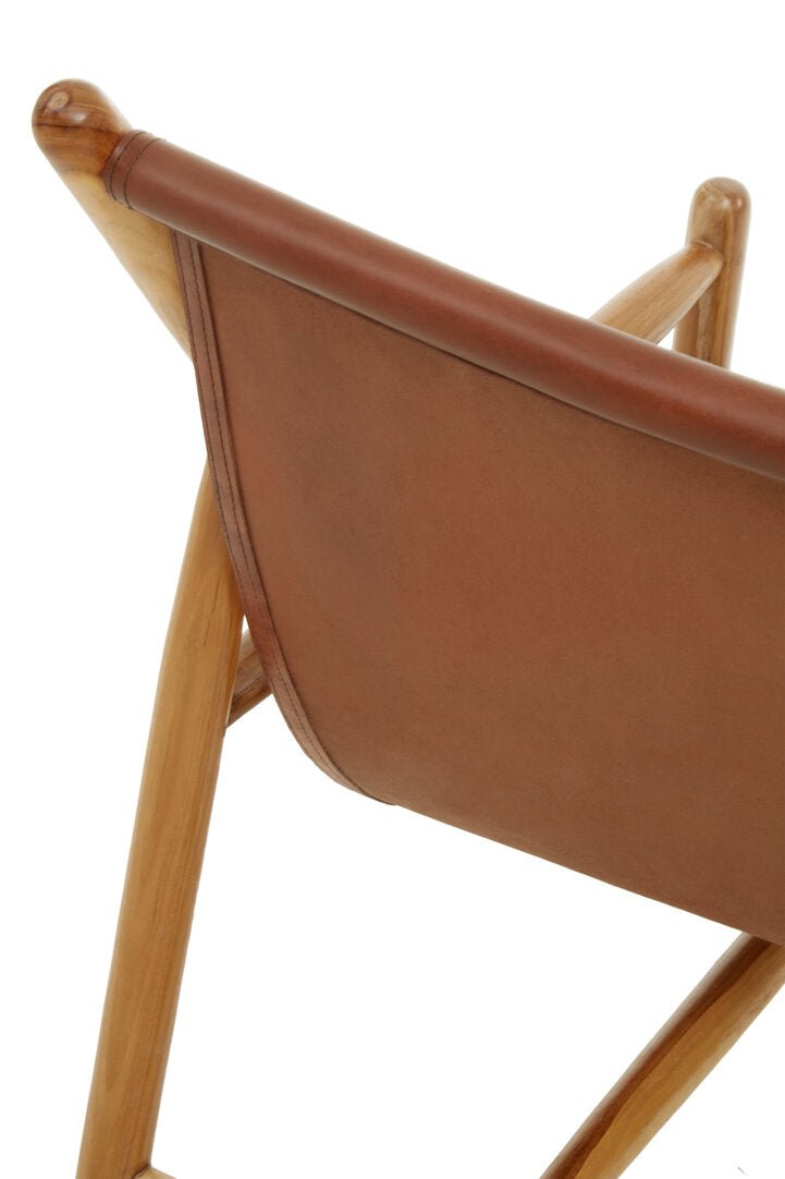 Kendari Antique Dark Brown Leather Chair - Canwell Interiors Limited - Xshowhome