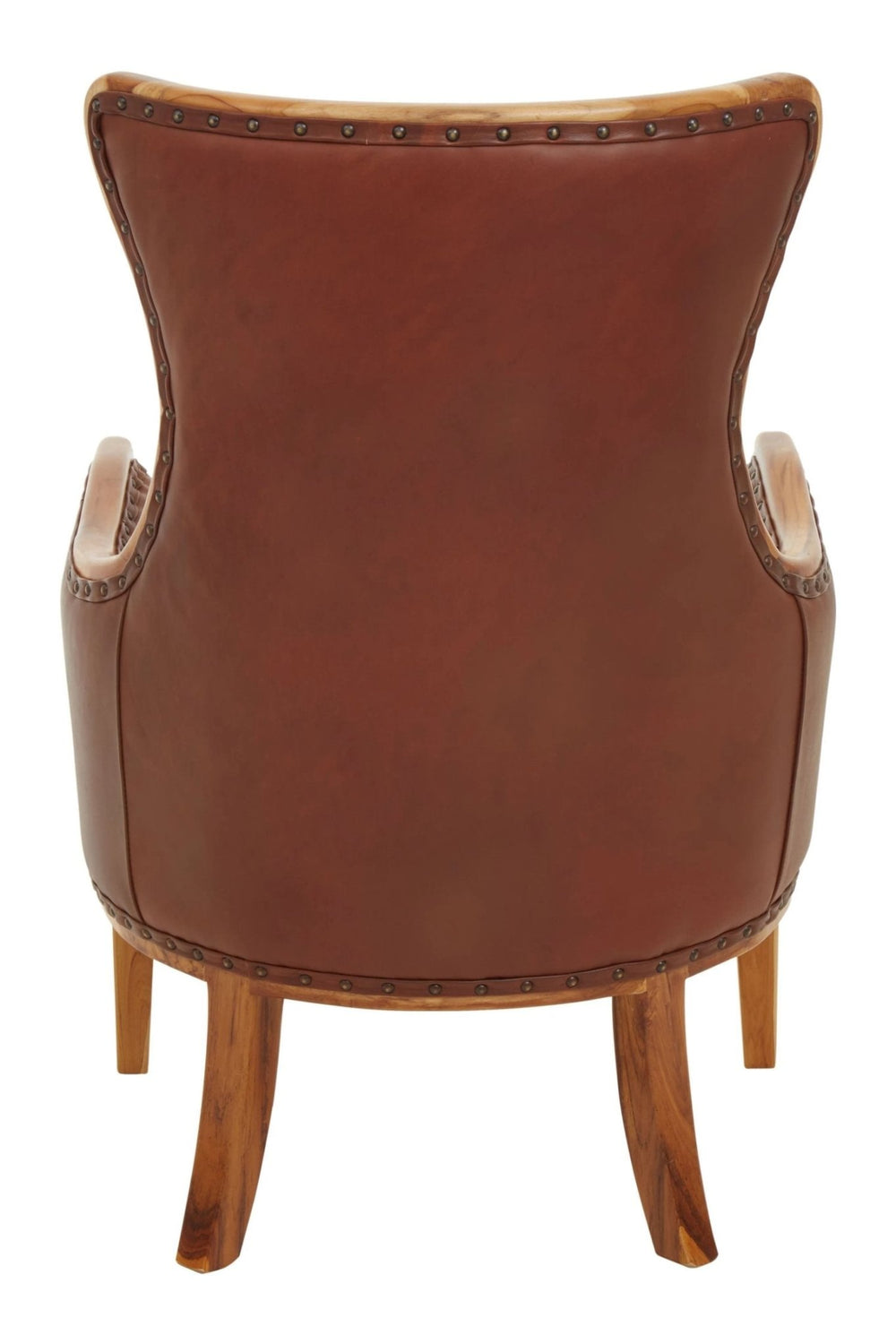 Kendari Brown Cow Leather and Teak Wood Frame Chair - XShowhome Limited - Xshowhome
