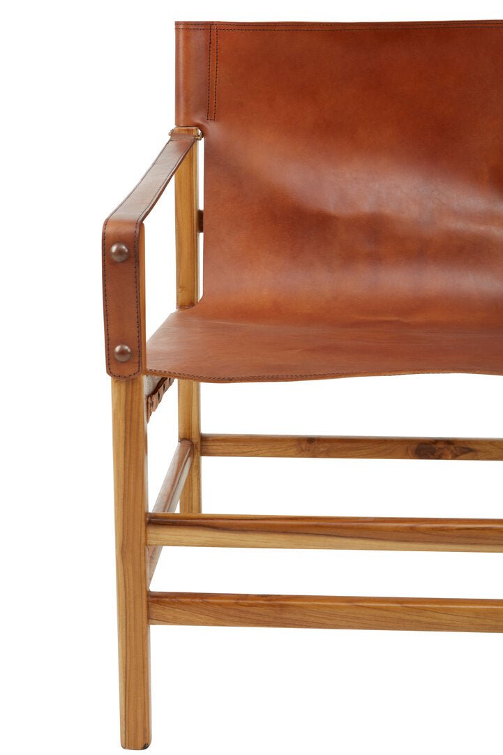 Kendari Brown Cow Leather Chair - Canwell Interiors Limited - Xshowhome