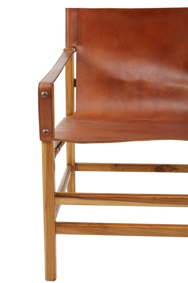 Kendari Brown Cow Leather Chair - Canwell Interiors Limited - Xshowhome