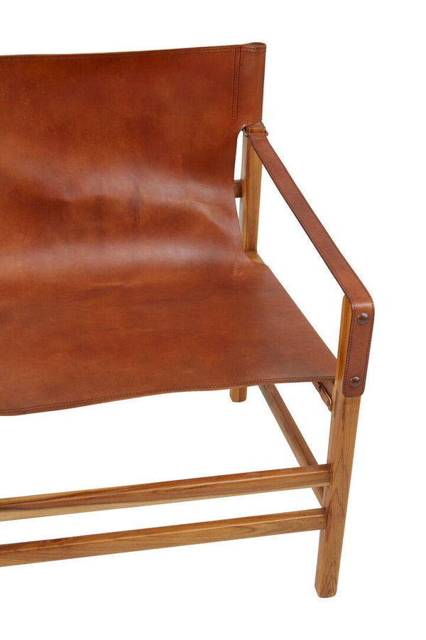 Kendari Brown Cow Leather Chair - Canwell Interiors Limited - Xshowhome