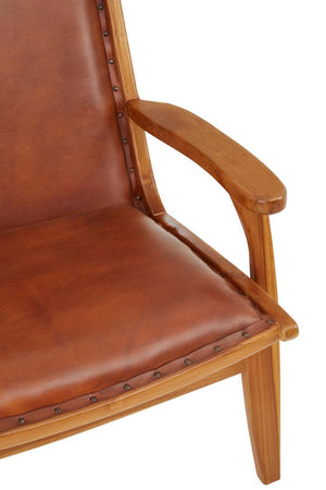 Kendari Brown Leather Chair - Canwell Interiors Limited - Xshowhome
