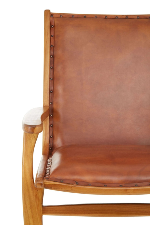 Kendari Brown Leather Chair - XShowhome Limited - Xshowhome