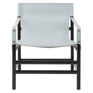 Kendari Grey Leather and Black Teak Wood Chair - Canwell Interiors Limited - Xshowhome