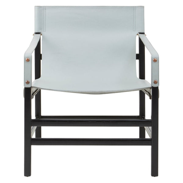 Kendari Grey Leather and Black Teak Wood Chair - Canwell Interiors Limited - Xshowhome