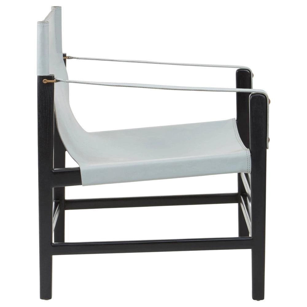 Kendari Grey Leather and Black Teak Wood Chair - XShowhome Limited - Xshowhome