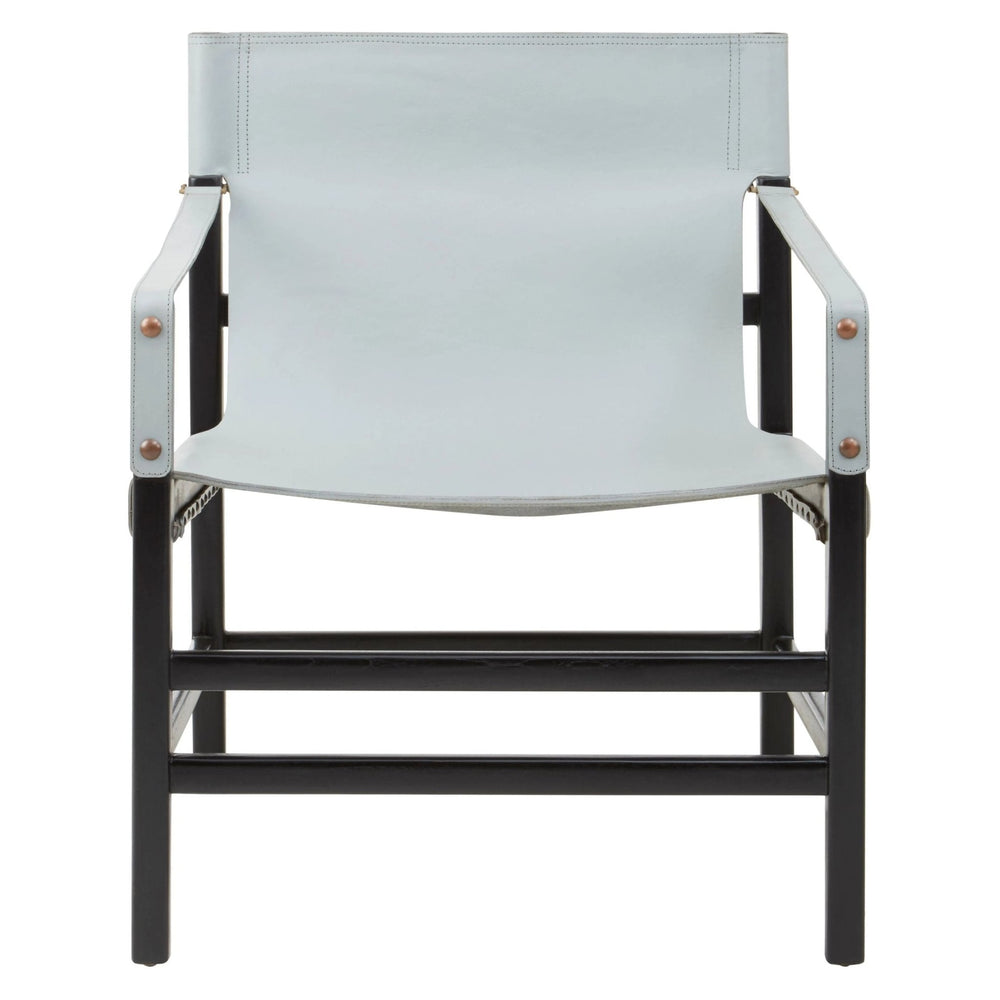 Kendari Grey Leather and Black Teak Wood Chair - XShowhome Limited - Xshowhome
