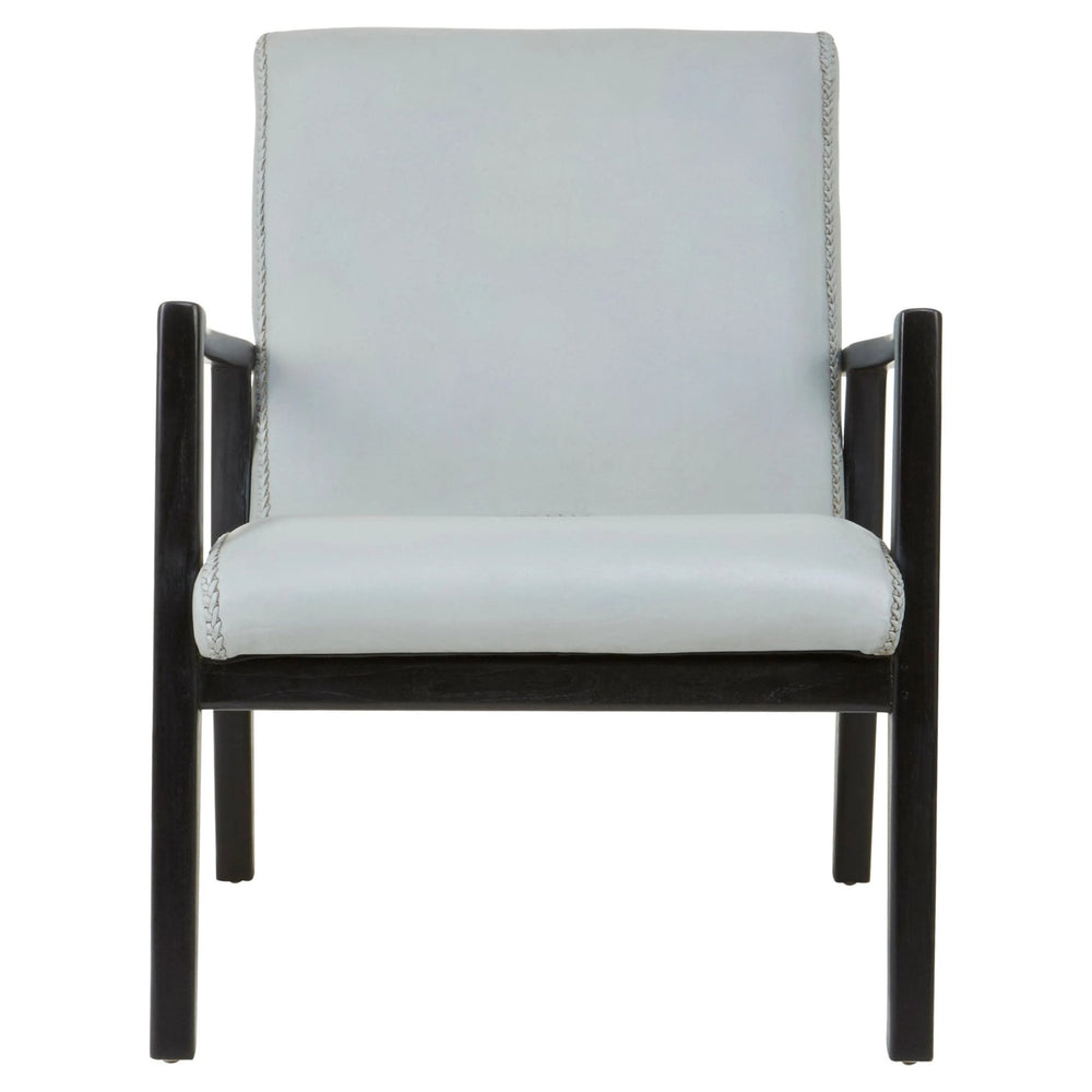 Kendari Grey Leather Chair with Black Teak Frame - XShowhome Limited - Xshowhome