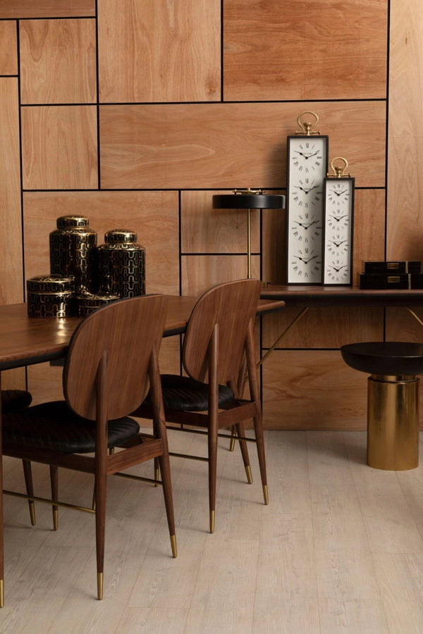 Kensington Townhouse Black and Gold Side Table with Column Base - XShowhome Limited - Xshowhome