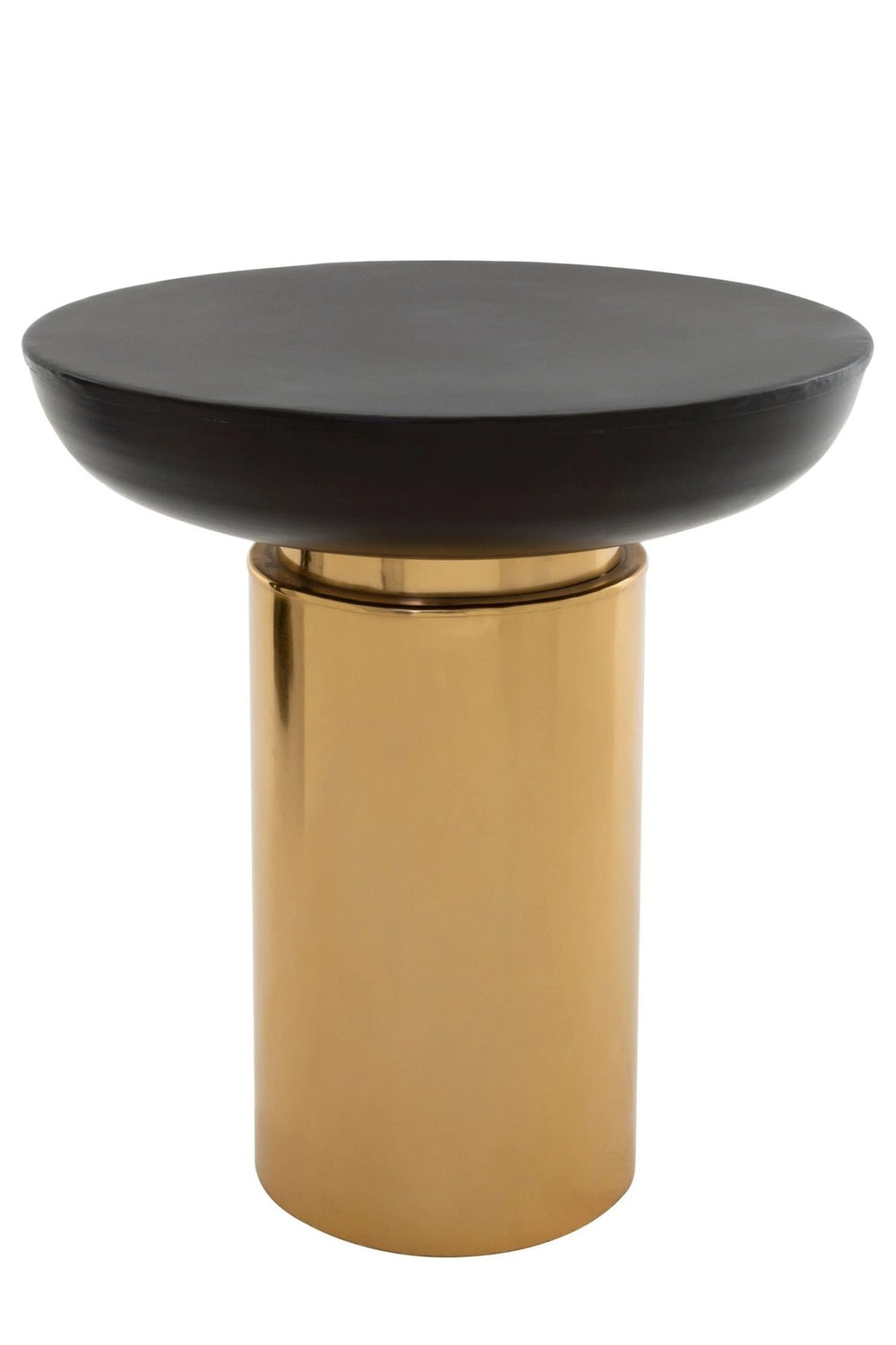 Kensington Townhouse Black and Gold Side Table with Column Base - XShowhome Limited - Xshowhome