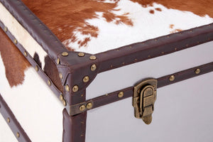 Kensington Townhouse Brown And White Cowhide Cabinet - Canwell Interiors Limited - Xshowhome